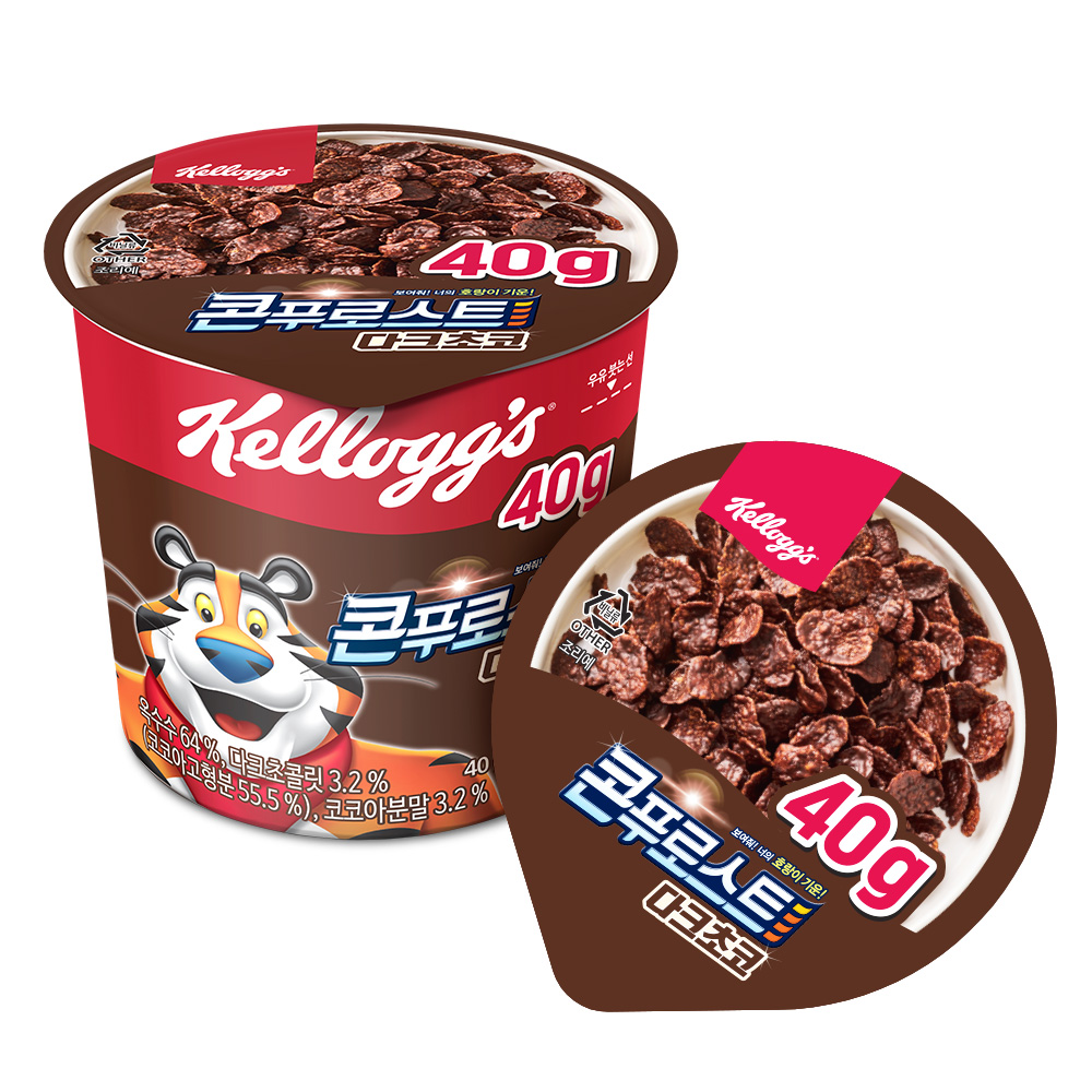 켈로그 콘푸로스트 다크초코 컵시리얼 40g