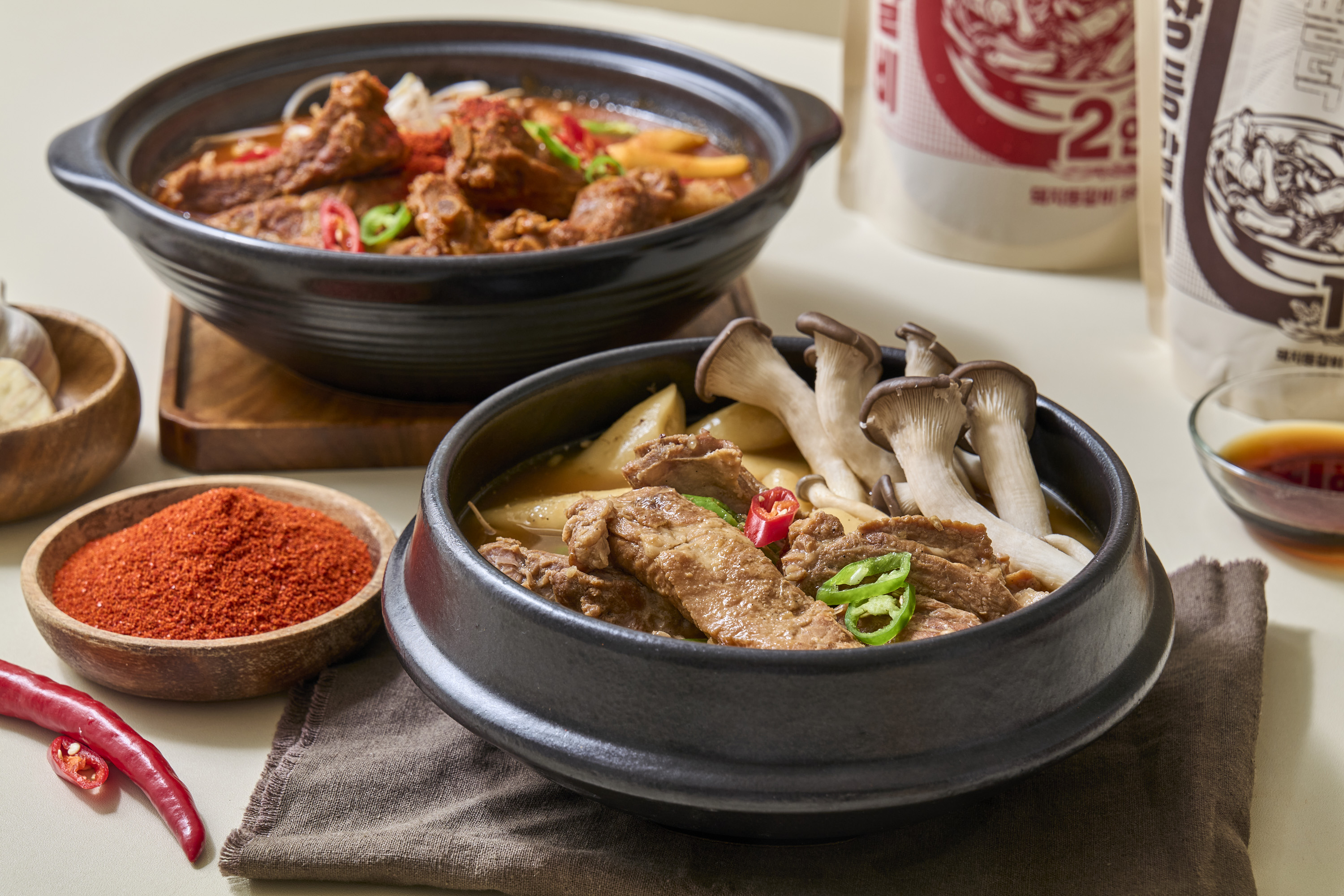 [팔덕식당] 매운 등갈비찜 2인분 1.14kg 대용량(떡사리 / 고춧가루 별도 포함 구성)