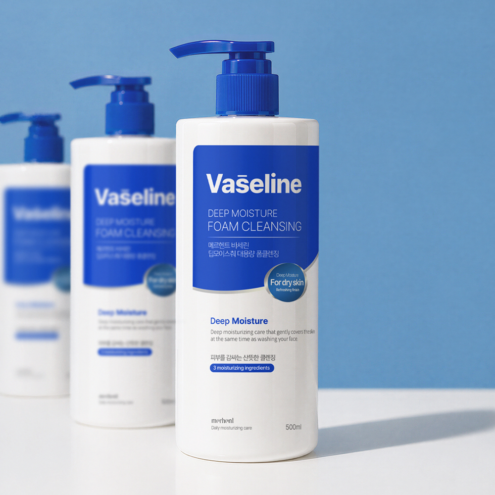 메르헨트 바세린 폼클렌징 500ml x 1개 대용량 약알칼리 클렌징폼 세안제 폼클렌저 버블 거품
