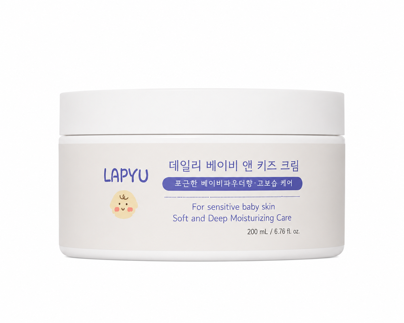 라퓨 순한 유아 고보습 베이비 크림 200ml, 무향/베이비파우더향