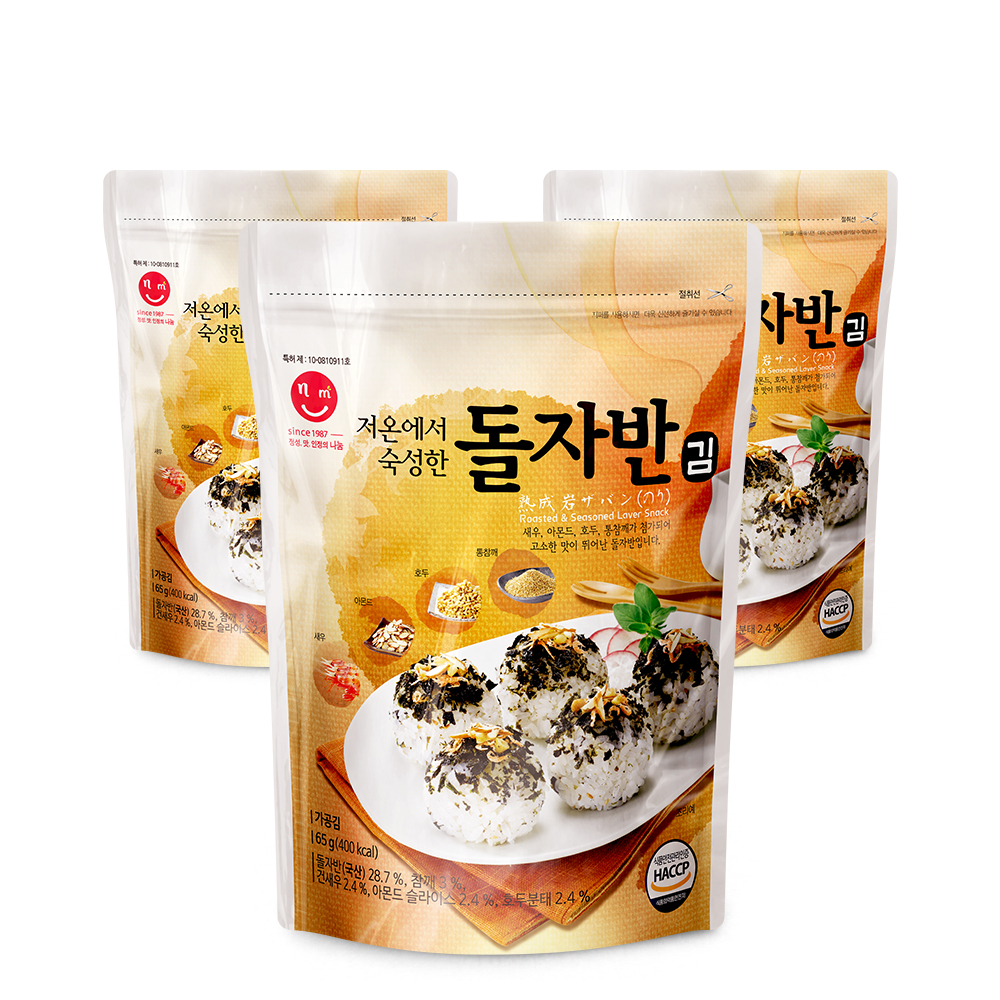 저온에서 숙성한 돌자반김 65g x 3봉 대표이미지 섬네일