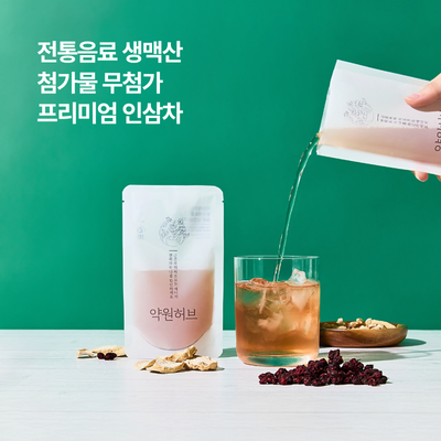 시원하고 새콤달콤한 여름인삼차 생맥산 약원오맥삼차 100ml 30팩 대표이미지 섬네일