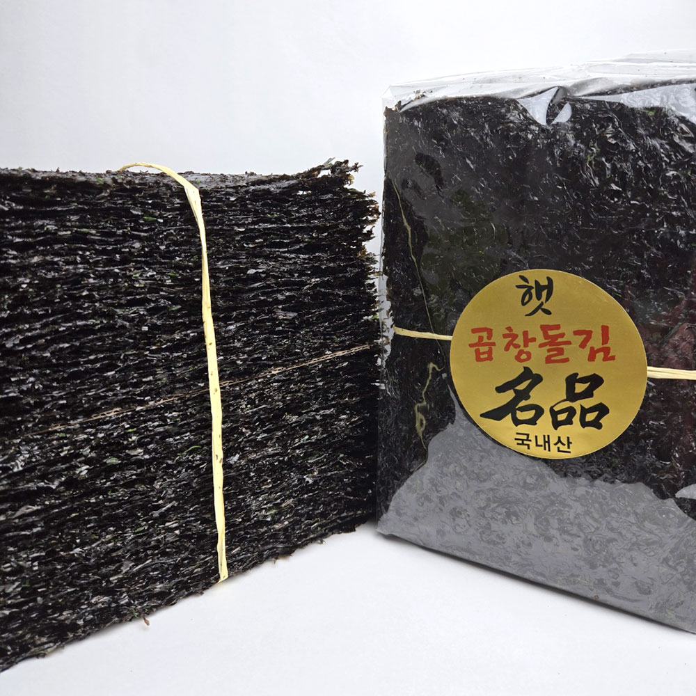 완도 최상급 햇 곱창돌김 100매 (420g) 대표이미지 섬네일