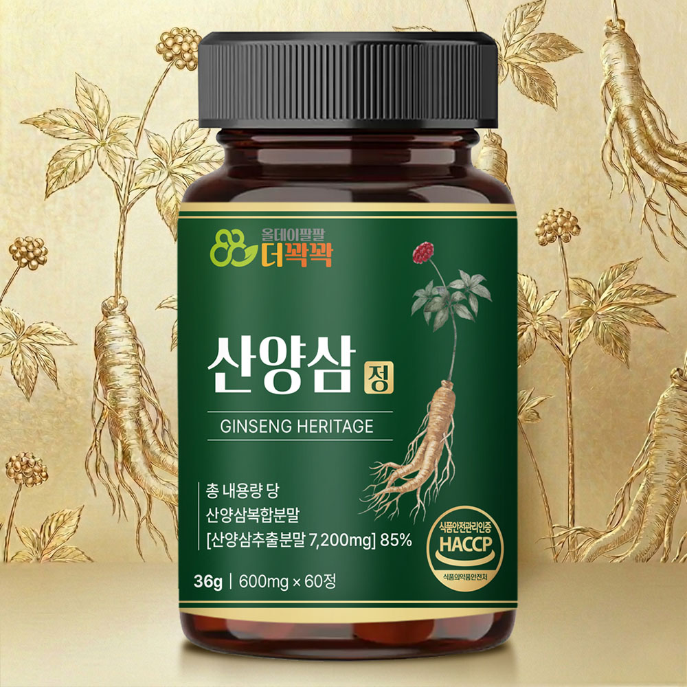 지브로와 더꽉꽉 산양삼 정 산양 컷 인삼 핏 올데이팔팔 600mg * 60정 대표이미지 섬네일