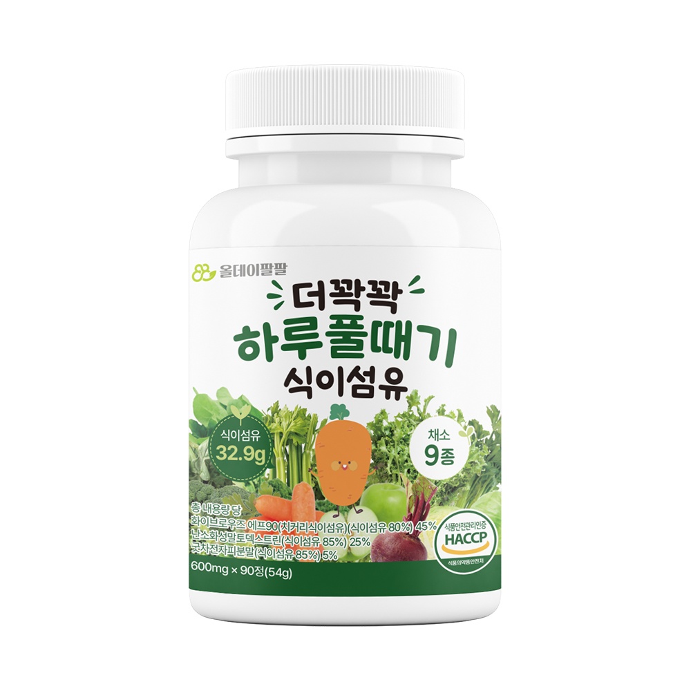지브로와 더꽉꽉 하루풀때기 식이섬유 영양제 식이섬유정 수용성 피토케미컬 600mg * 90정