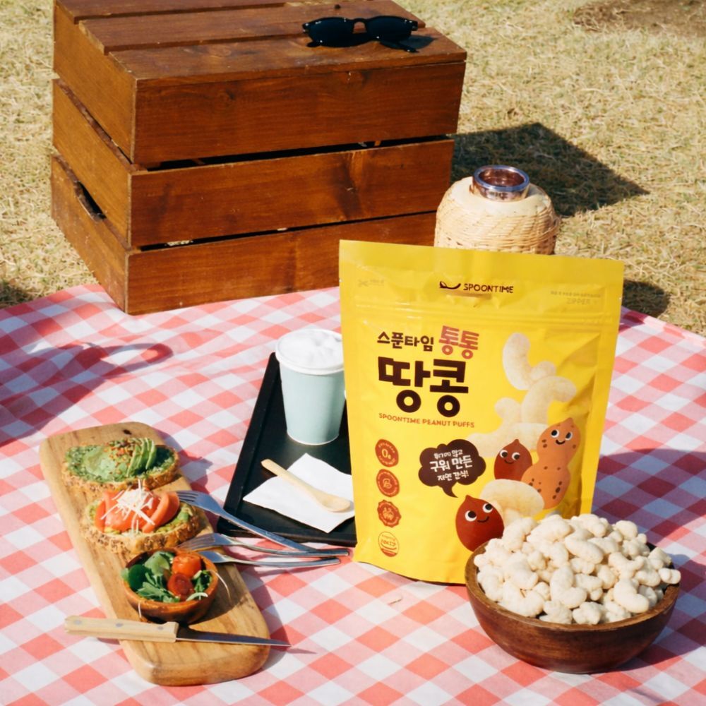 스푼타임 통통 새우 통통 땅콩 아기 과자 퍼프 세트 25g 3+3