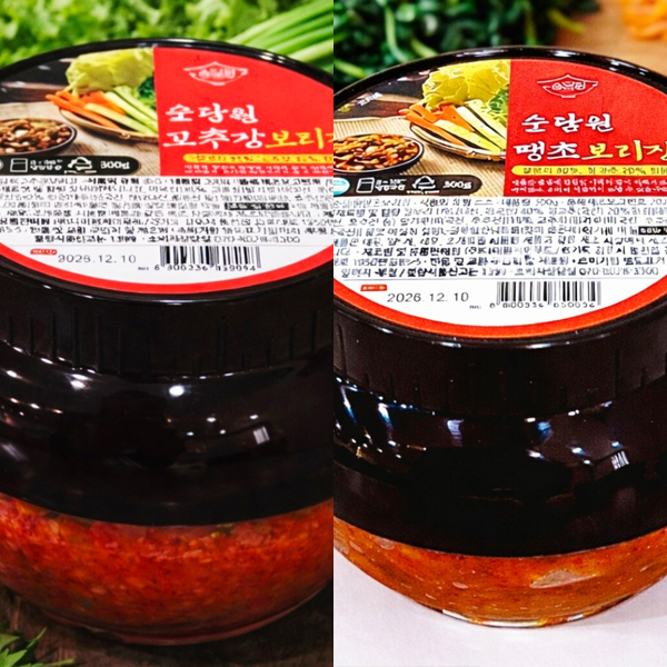 [순담원] 보리장2종세트(고추장보리장 300g+땡초보리장 300g)