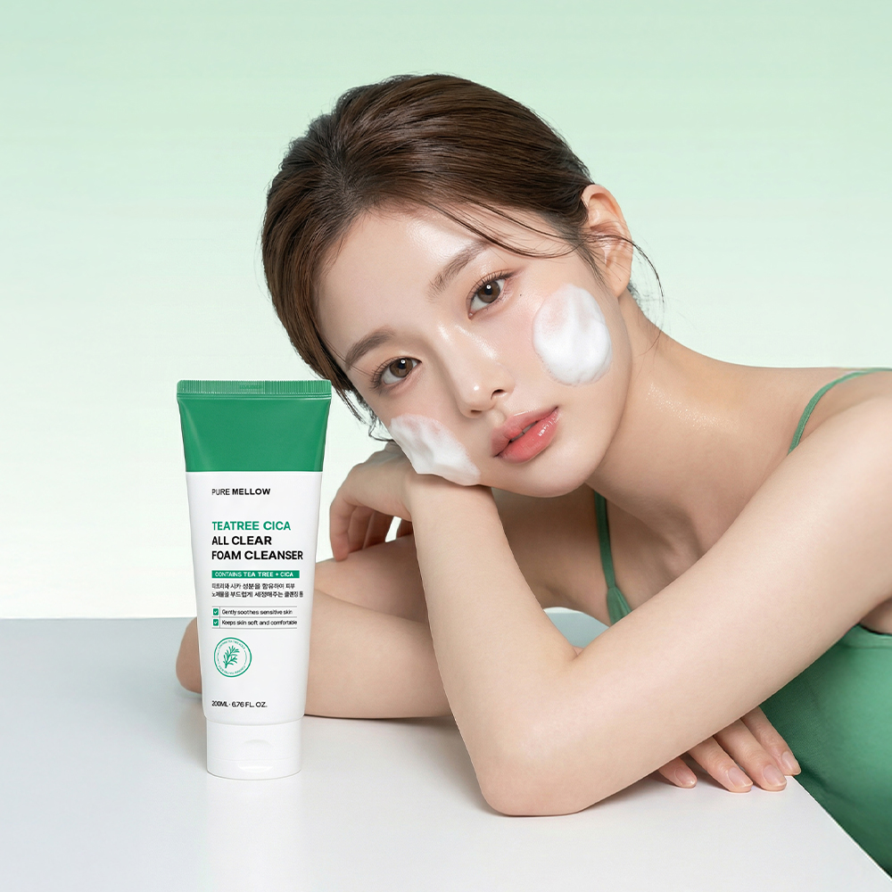 [신제품] 퓨어멜로우 티트리 시카 올 클리어 폼 클렌저 200ml