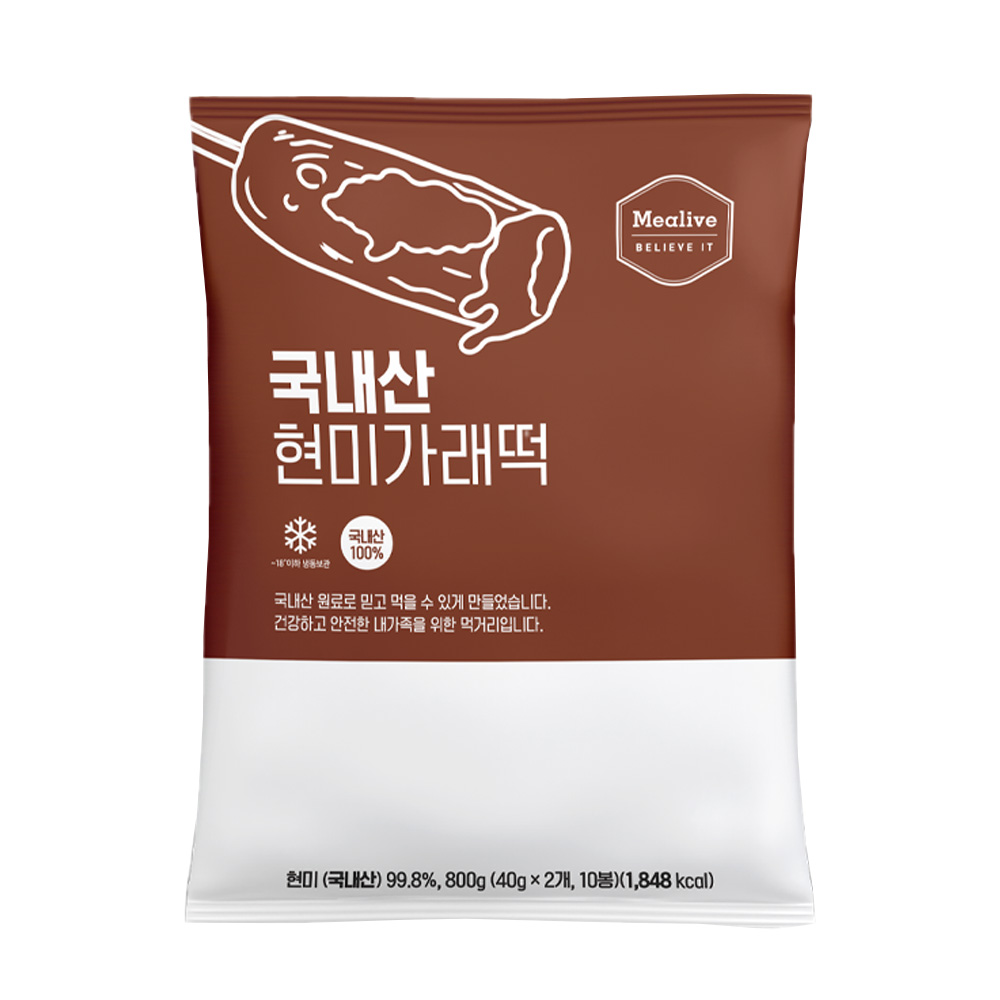 [밀리브] 국내산 현미가래떡 / 호라산밀 가래떡 800g 대표이미지 섬네일