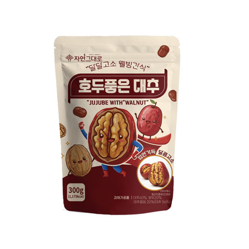 달달고소 웰빙간식 호두품은 대추(300g)