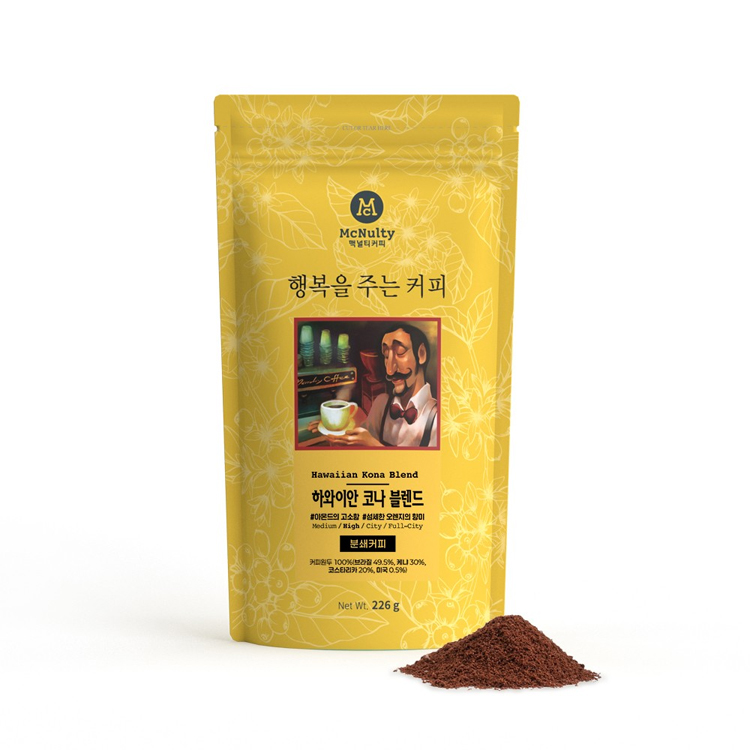 맥널티 행복을주는커피 하와이안 코나 블렌드 분쇄 원두 226g 대표이미지 섬네일