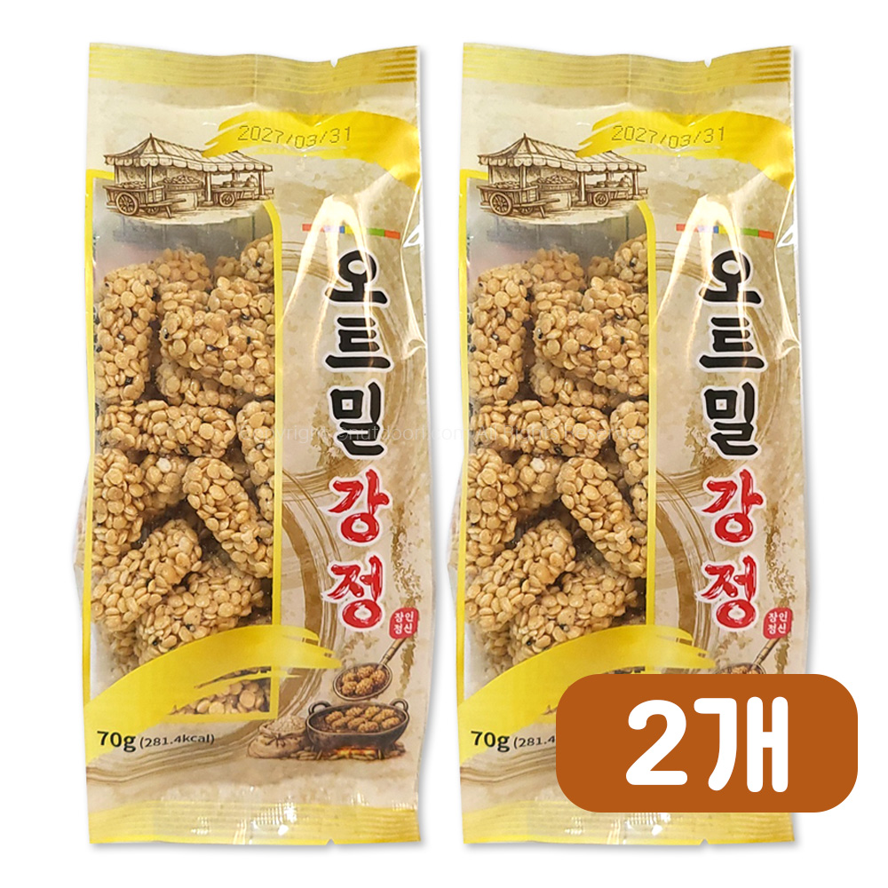 넛두리 오트밀 강정 70g 2개 귀리 바삭한 부모님 건강간식 대표이미지 섬네일