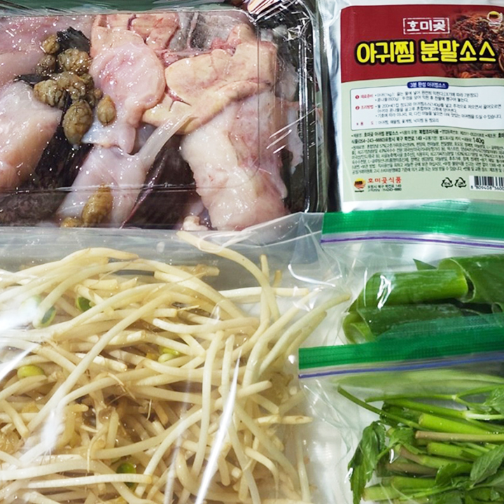 국내산 아귀찜 밀키트 1kg 손질 포항 아구찜 세트