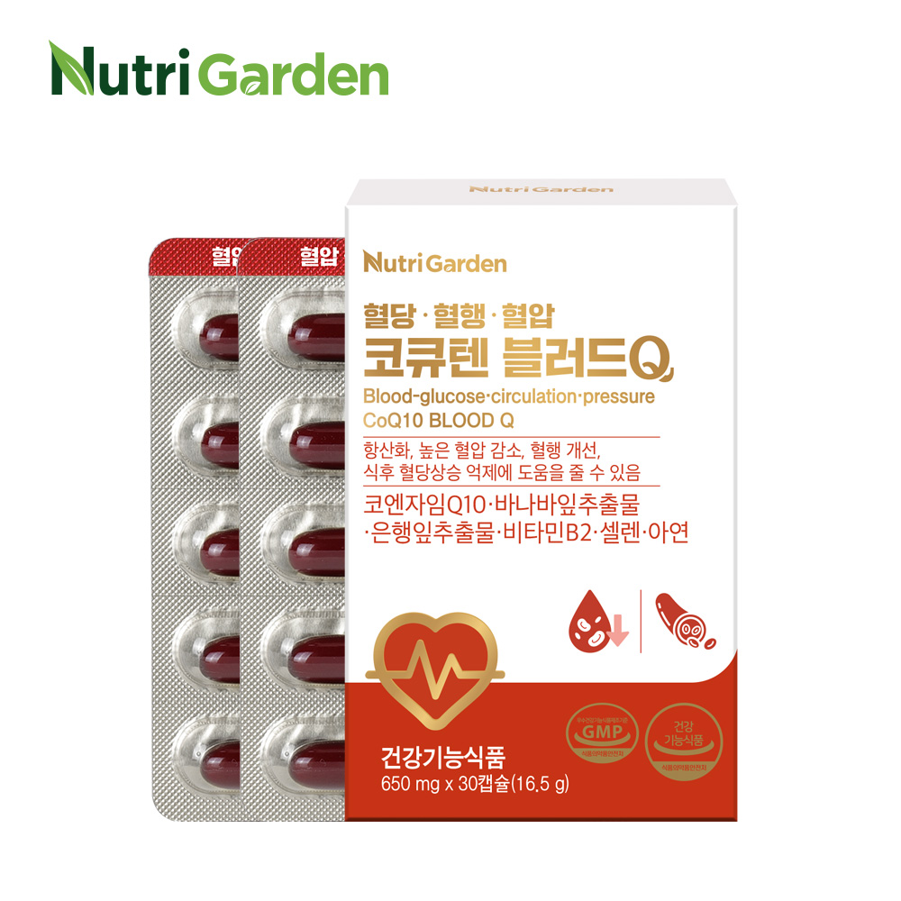 [뉴트리가든] 코큐텐 블러드Q 혈당·혈행·혈압 트리플 케어 대표이미지 섬네일