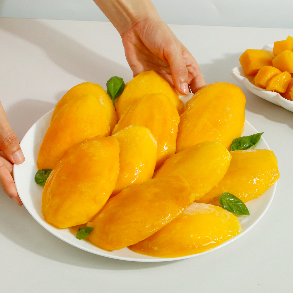 시원하고 진한 아이스망고 냉동 골드 망고 하프컷팅 1kg