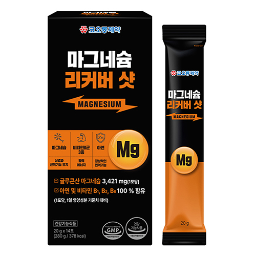 [코오롱제약] 마그네슘 리커버 샷 20g x 14포 대표이미지 섬네일