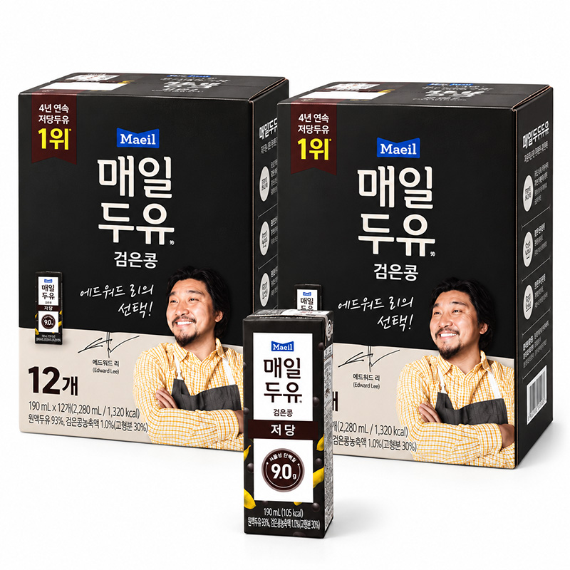 매일유업 저당 검은콩 두유 190ml 24팩,48팩