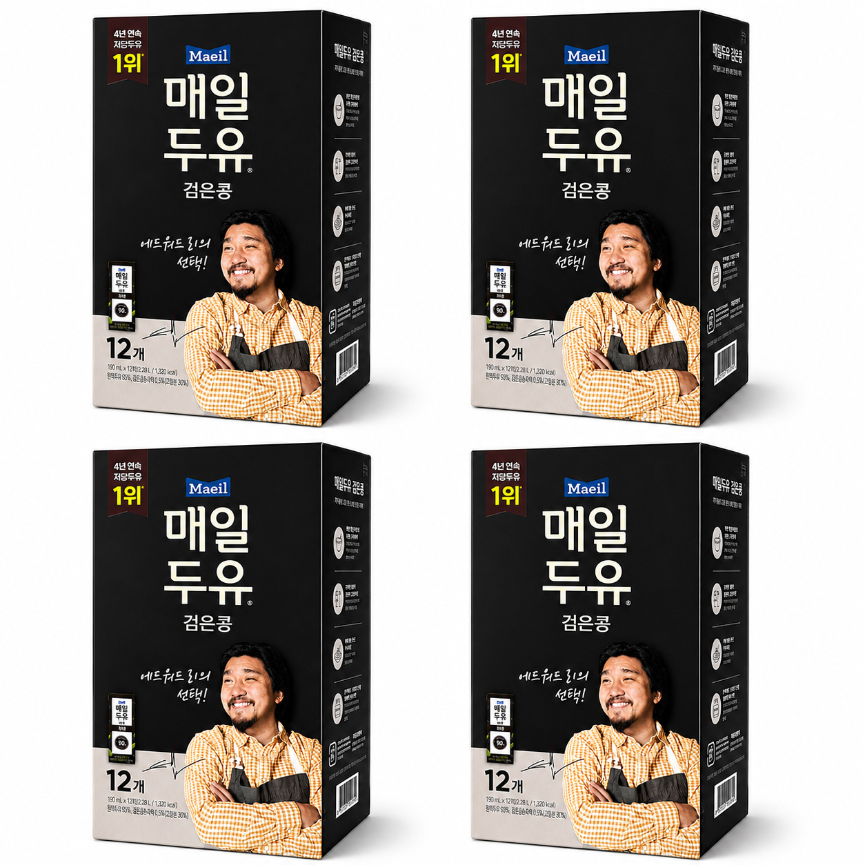 매일유업 저당 검은콩 두유 190ml 24팩,48팩