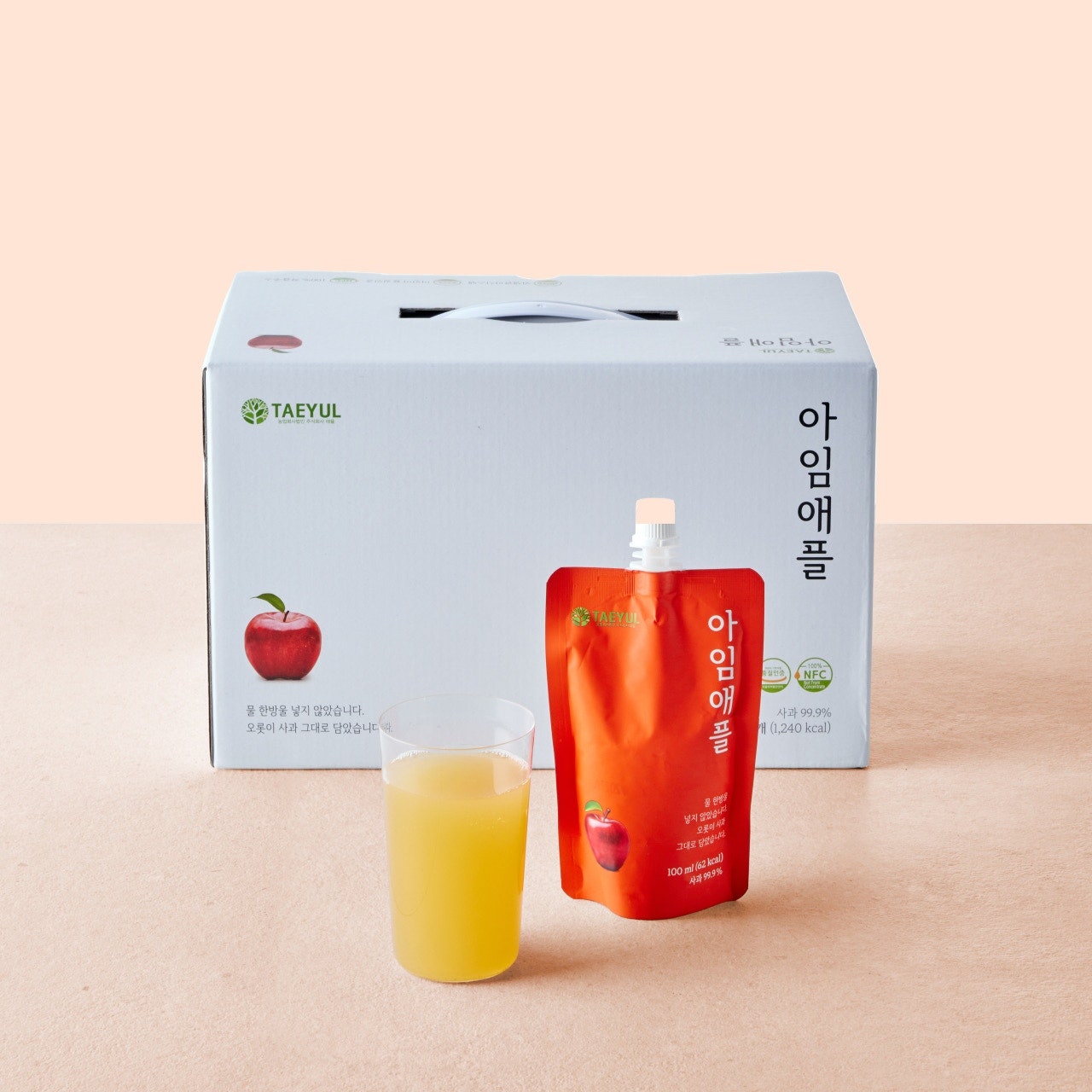 아임애플 NFC 100% 국내산 사과즙 100ml 20개입