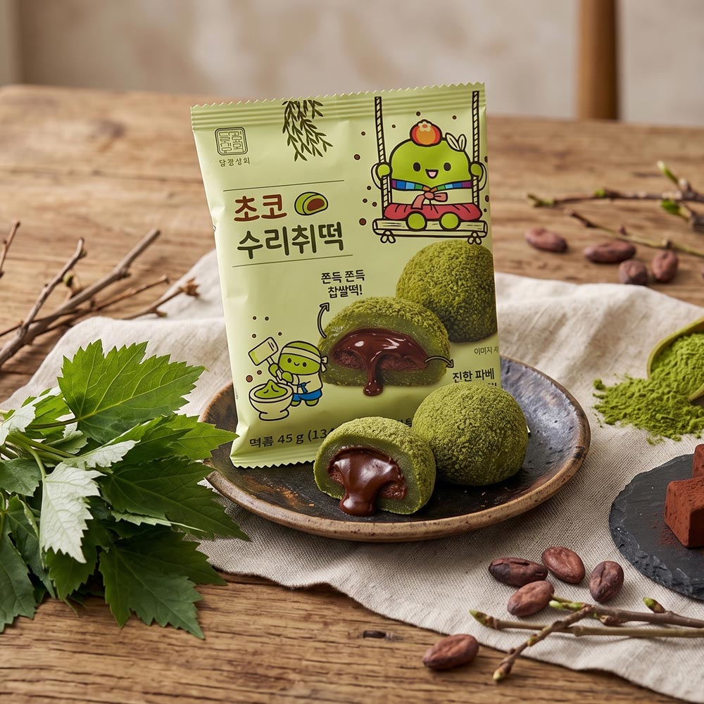 달광상회 파베 생초콜렛 수리취떡 찹쌀떡 45g 30개입