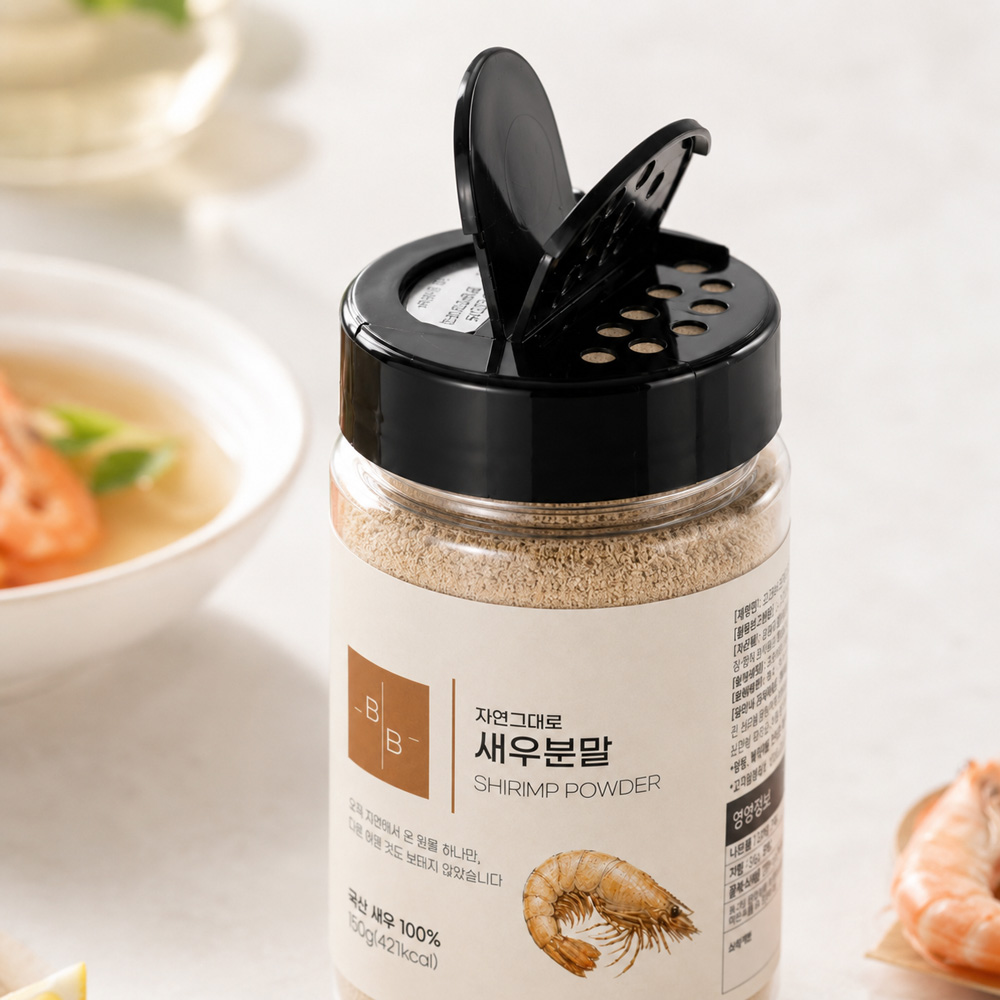 비오바이 국산 새우분말 150g 1통 천연조미료 새우가루 국물 육수 볶음밥 계란찜