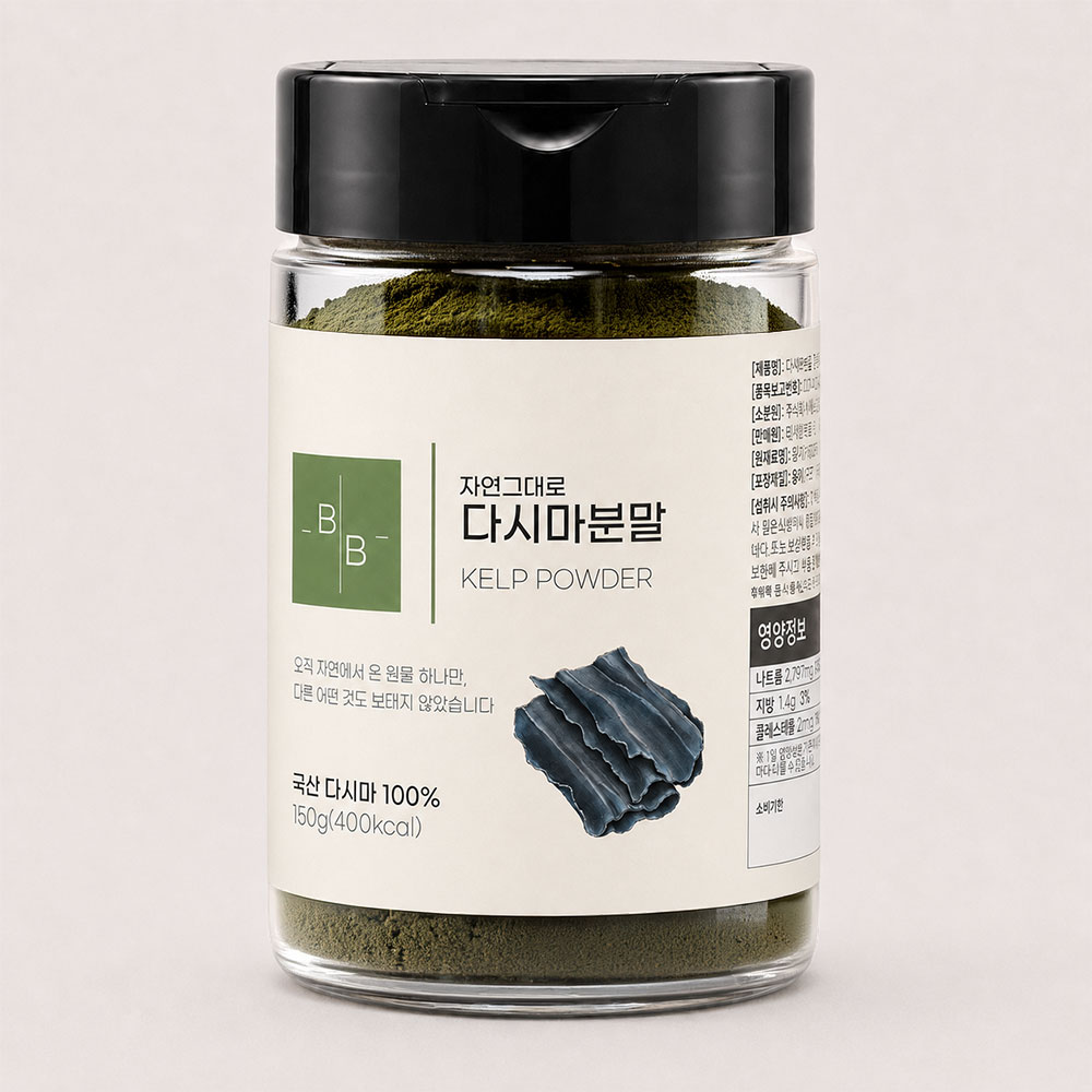 비오바이 국산 다시마분말 150g 1통 천연조미료 다시마가루 국물 육수 찌개 전골
