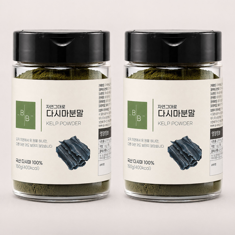 비오바이 국산 다시마분말 150g 1통 천연조미료 다시마가루 국물 육수 찌개 전골