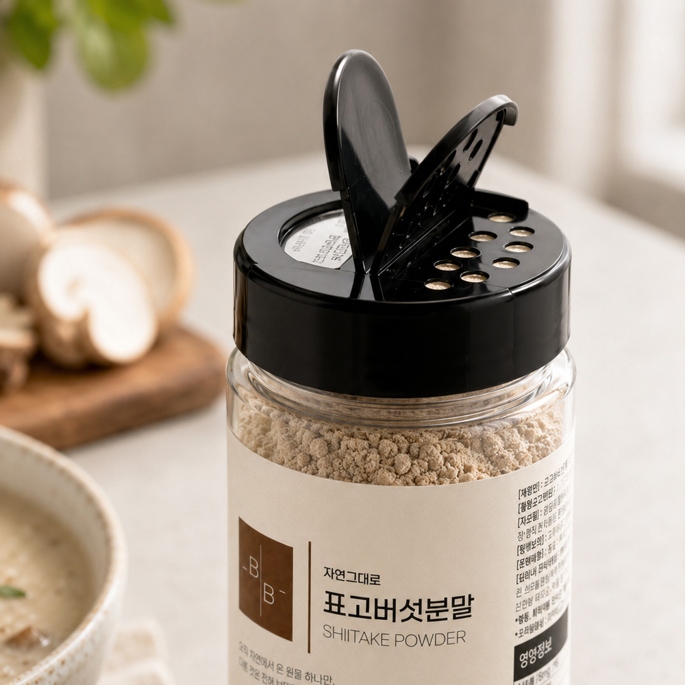 비오바이 국산 표고버섯분말 80g 1통 천연조미료 표고가루 버섯가루 국물 육수 죽 볶음