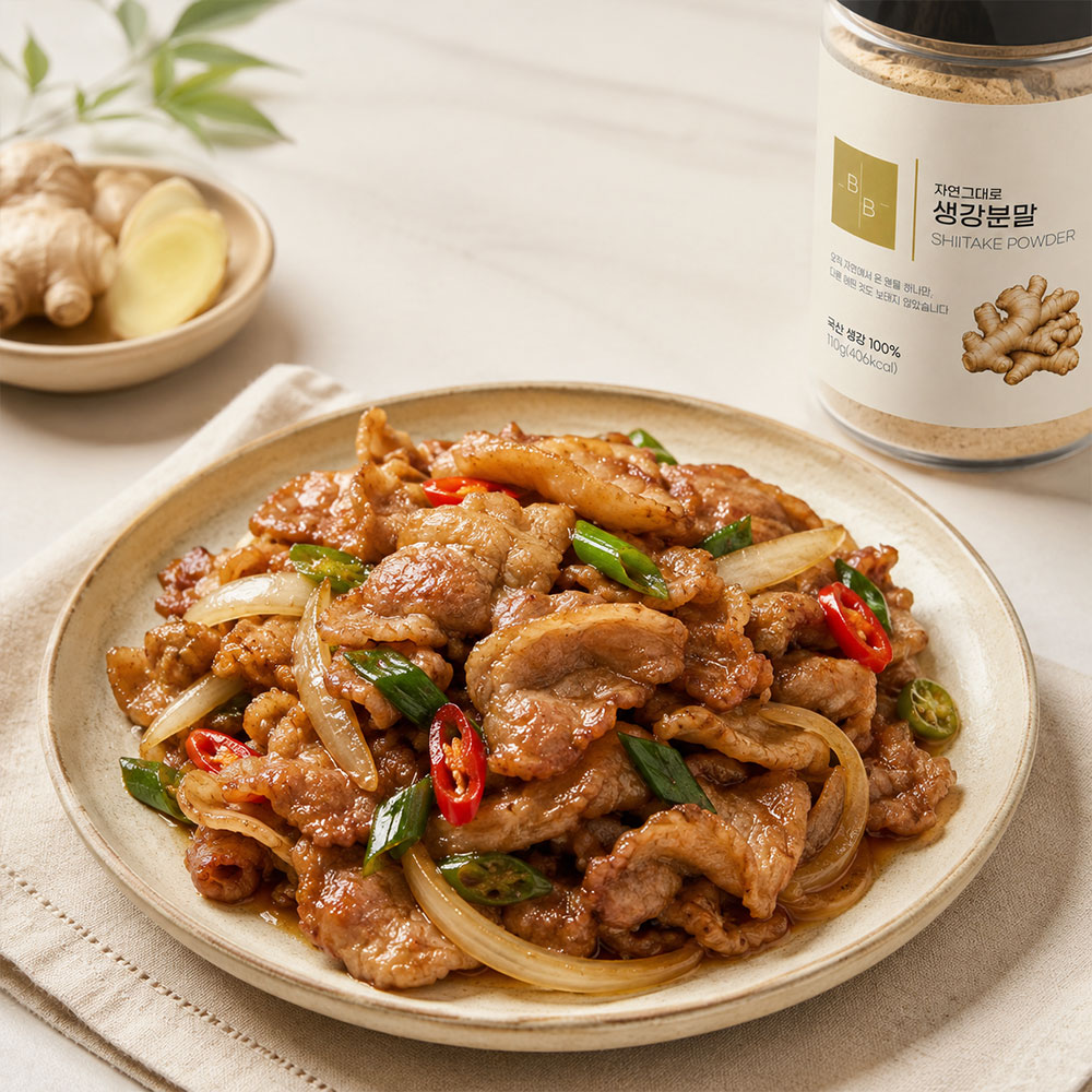 비오바이 국산 생강분말 110g 1통 천연조미료 생강가루 잡내제거 양념 생강차