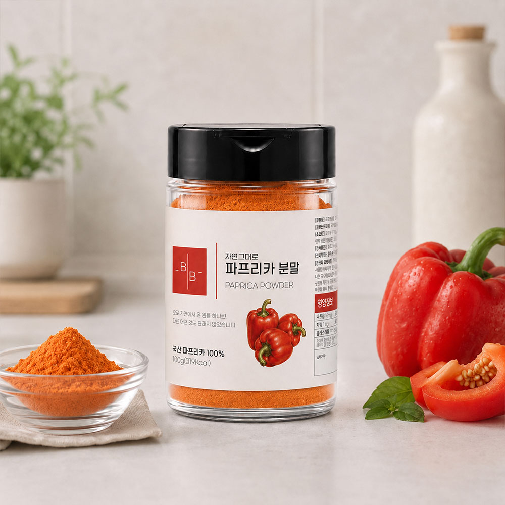 비오바이 국산 파프리카분말 100g 1통 천연조미료 파프리카가루 시즈닝 바비큐