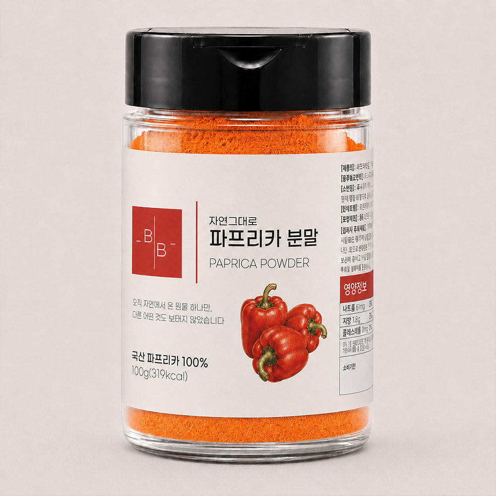 비오바이 국산 파프리카분말 100g 1통 천연조미료 파프리카가루 시즈닝 바비큐