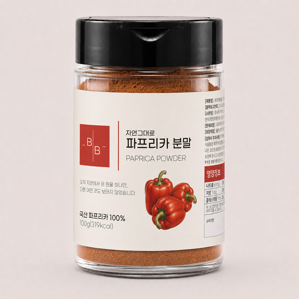 비오바이 국산 파프리카분말 100g 1통 천연조미료 파프리카가루 시즈닝 바비큐