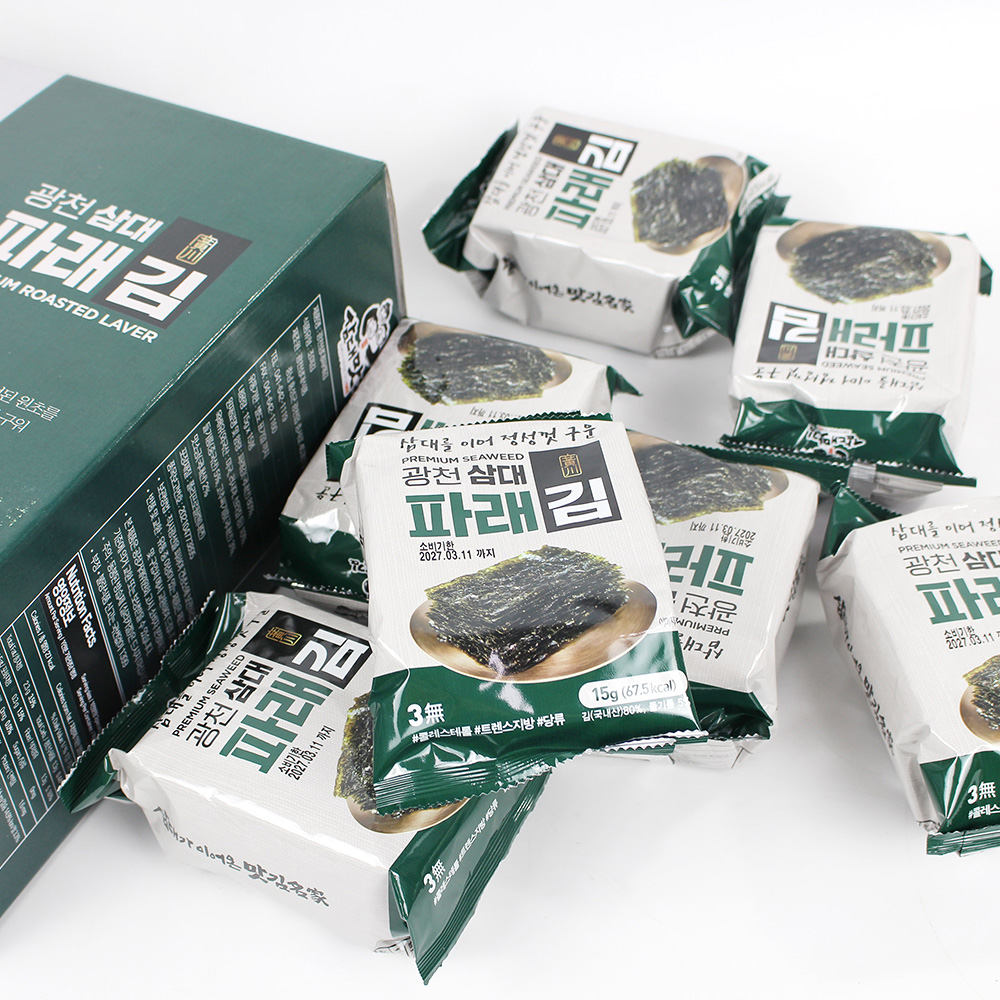 광천 삼대 파래 식탁김 225g (15gx15ea) 대표이미지 섬네일