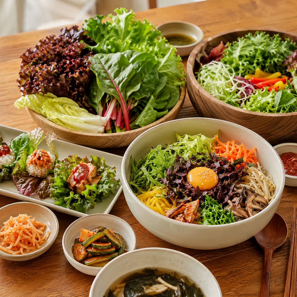 국내산 모듬 쌈채소 랜덤 500g 1kg 쌈밥 샐러드용 보냉포장