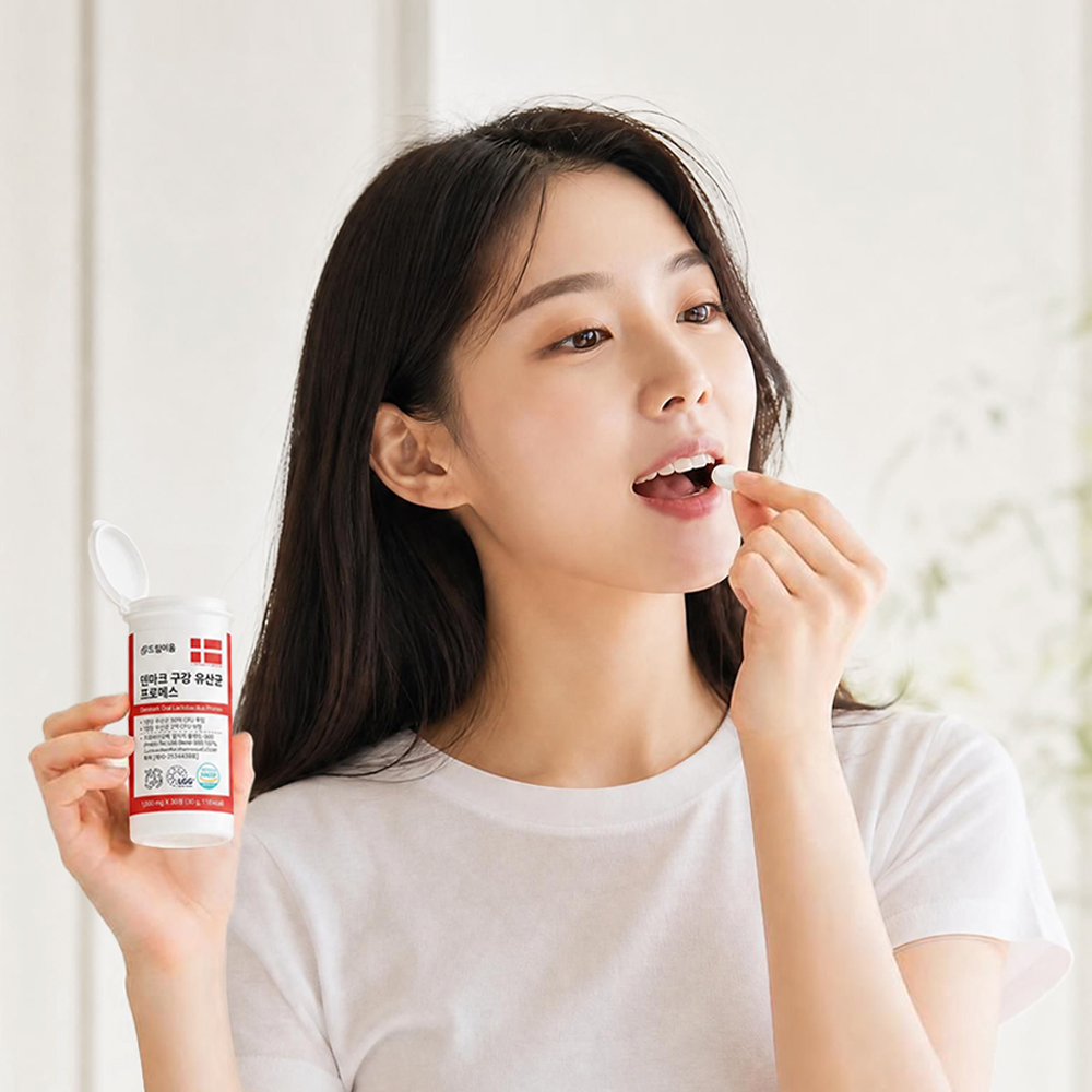 드림이음 덴마크 구강유산균 1000mg x 30정 1박스 프로메스 크리스찬한센 LGG 자일리톨