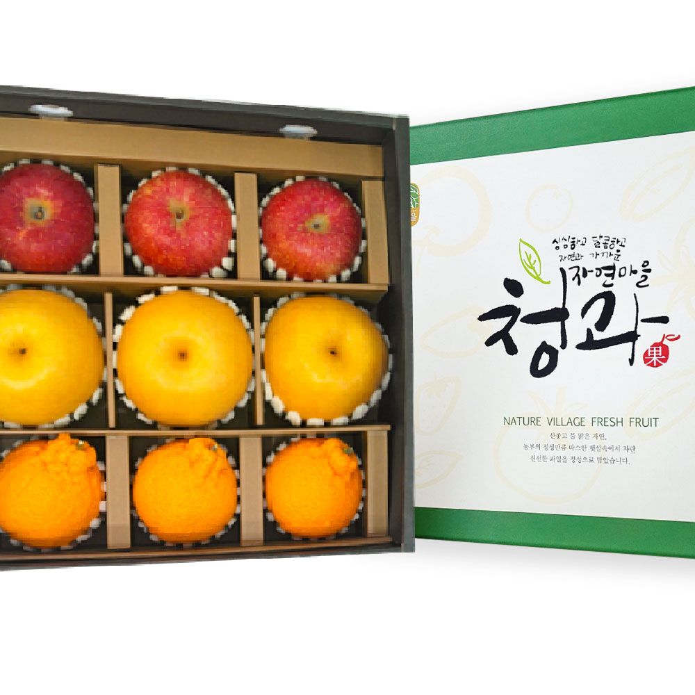 프리미엄 사과+배+황금향 혼합과일 선물세트