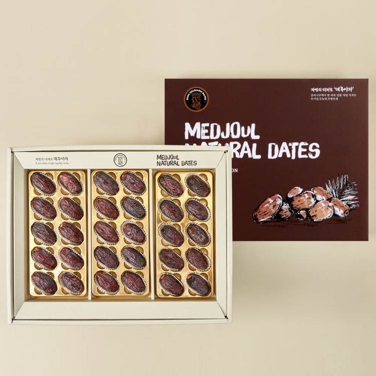킹솔로몬 메드쥴 대추야자 600g 선물세트(10개×3팩) + 쇼핑백 동봉 대표이미지 섬네일