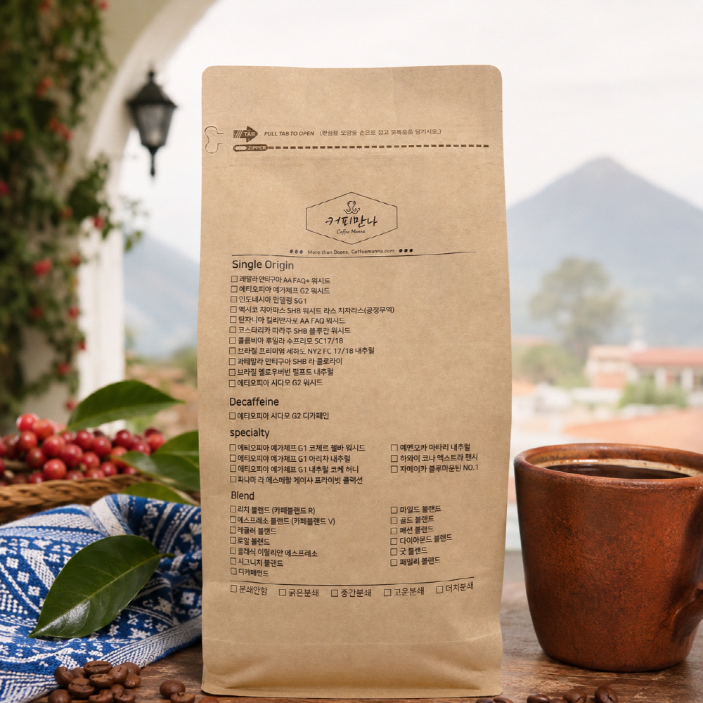 커피만나 원두커피<br>탄자니아 킬리만자로 AA FAQ 1KG