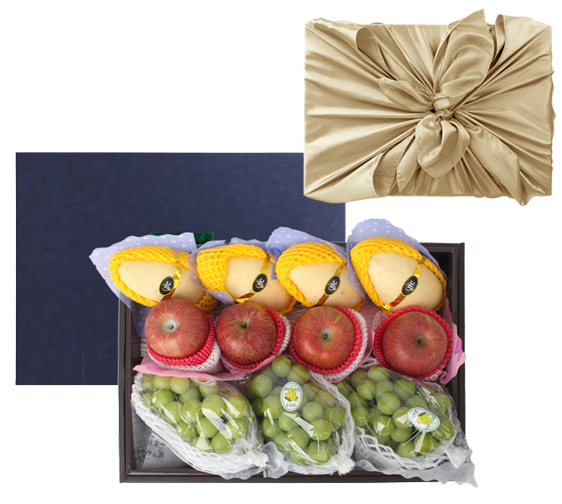 혼합선물세트(샤인머스캣3입+사과4입+옐로우망고4입 5.5Kg/BOX)