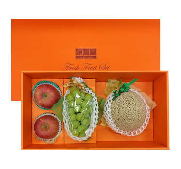혼합선물세트(샤인머스켓1+머스크메론1+사과2입 2.8Kg/BOX) 대표이미지 섬네일
