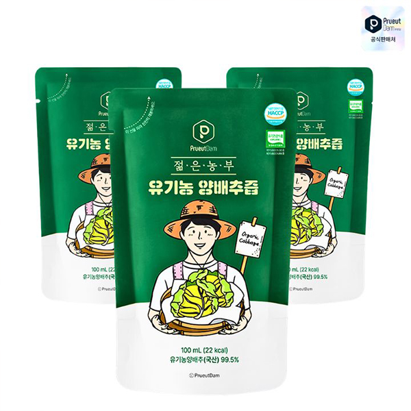 [푸릇담] 젊은농부 유기농 양배추즙 30포/60포/90포