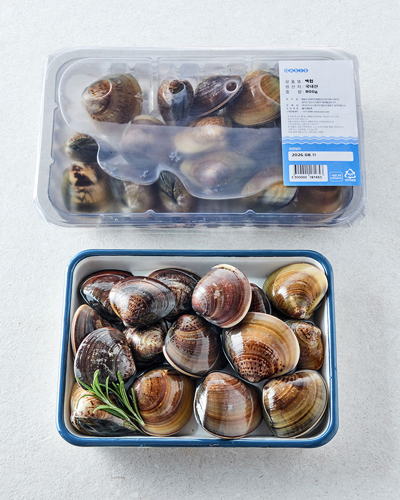 서해안 백합조개 800g(생물)