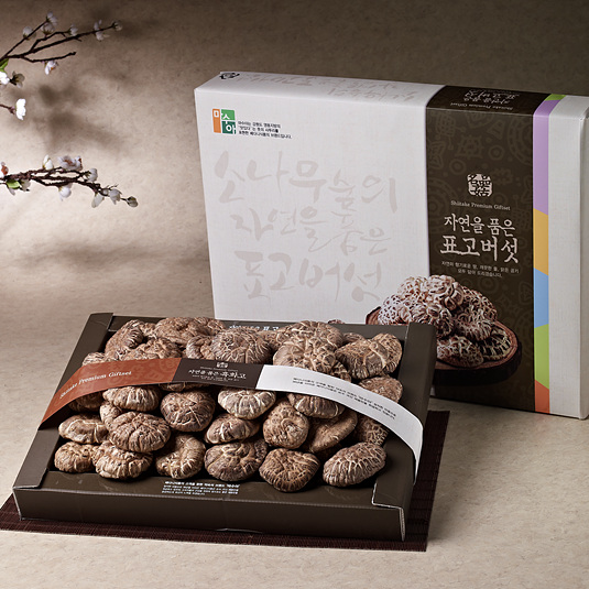 명절선물세트 프리미엄 흑화고 세트 500g (보자기 구성)