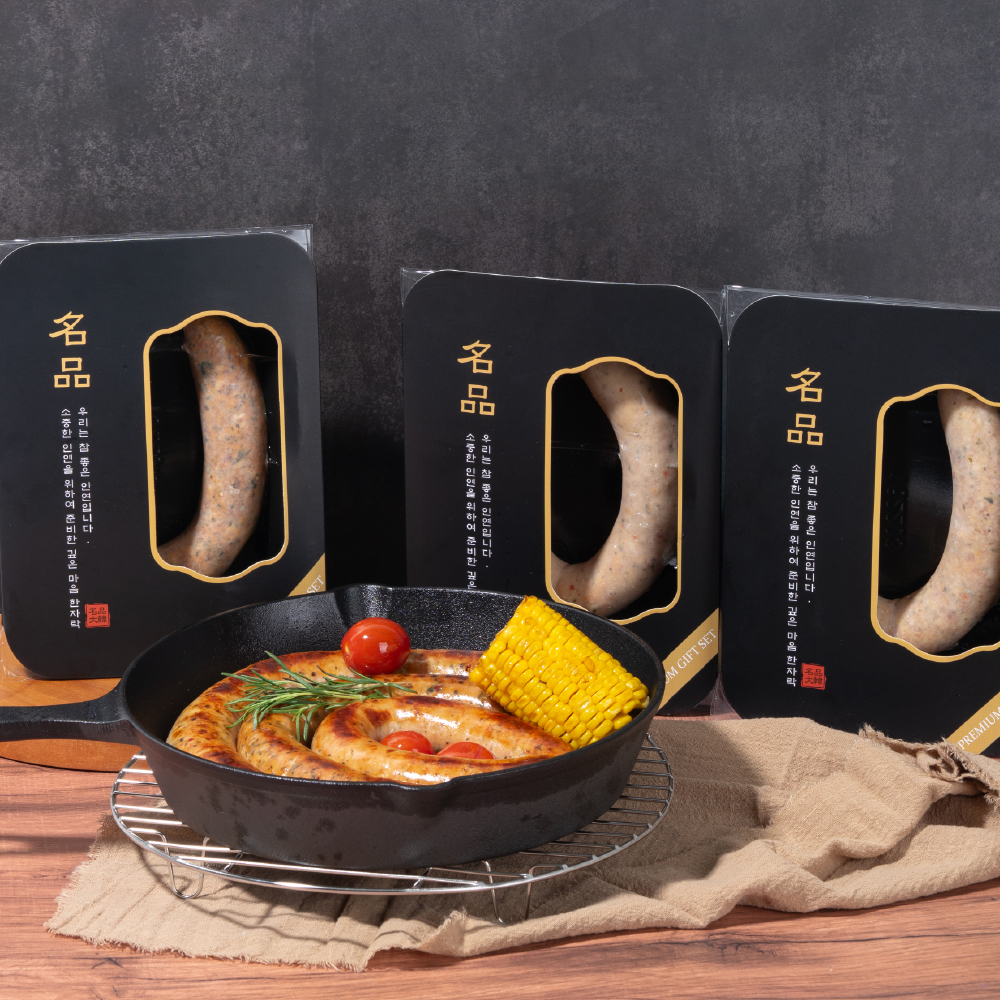 [정릉곳간] 수제 훈연 더 킬바사 세트 총 900g [블랙페퍼, 맥시칸치즈, 레드칠리 각300g]