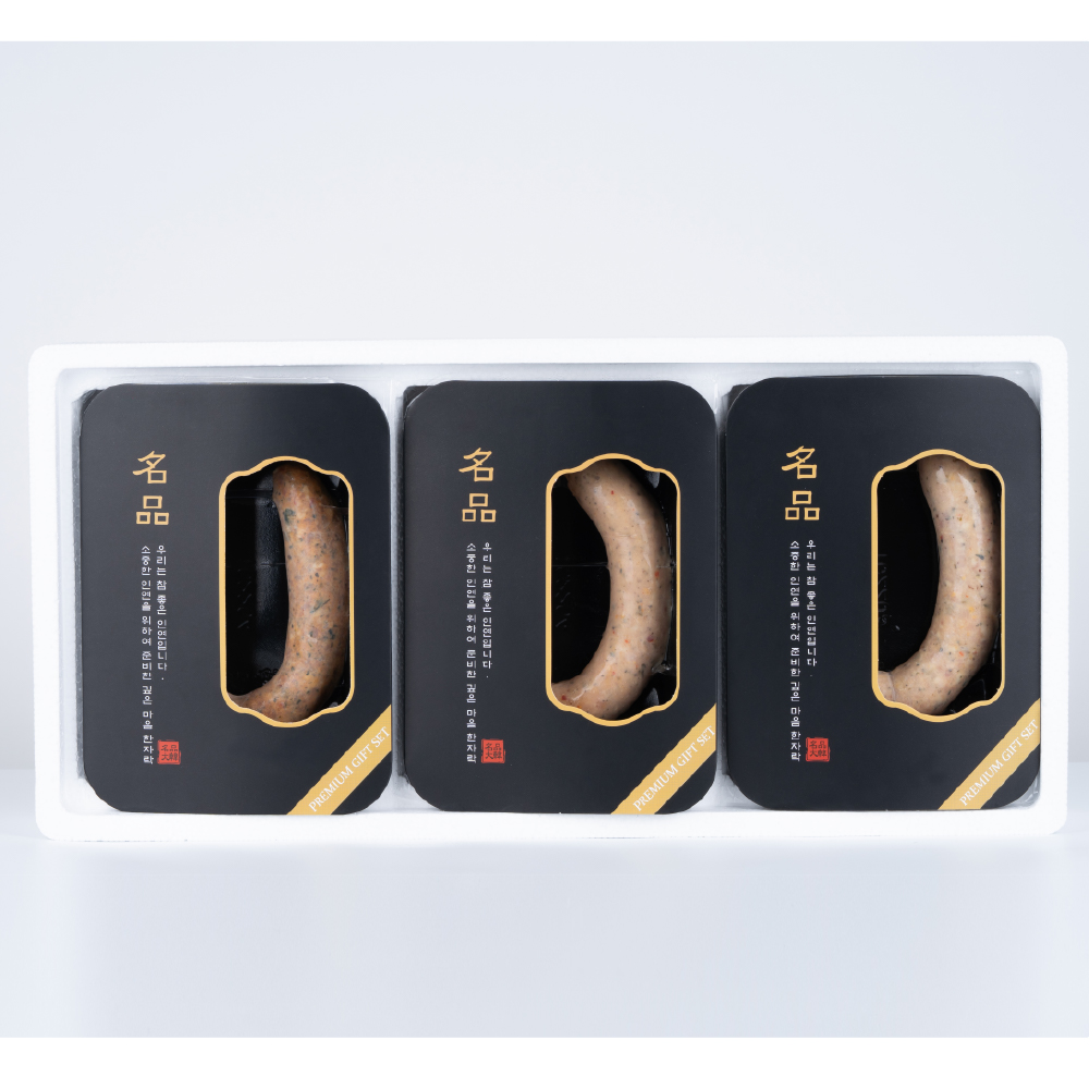 [정릉곳간] 수제 훈연 더 킬바사 세트 총 900g [블랙페퍼, 맥시칸치즈, 레드칠리 각300g]