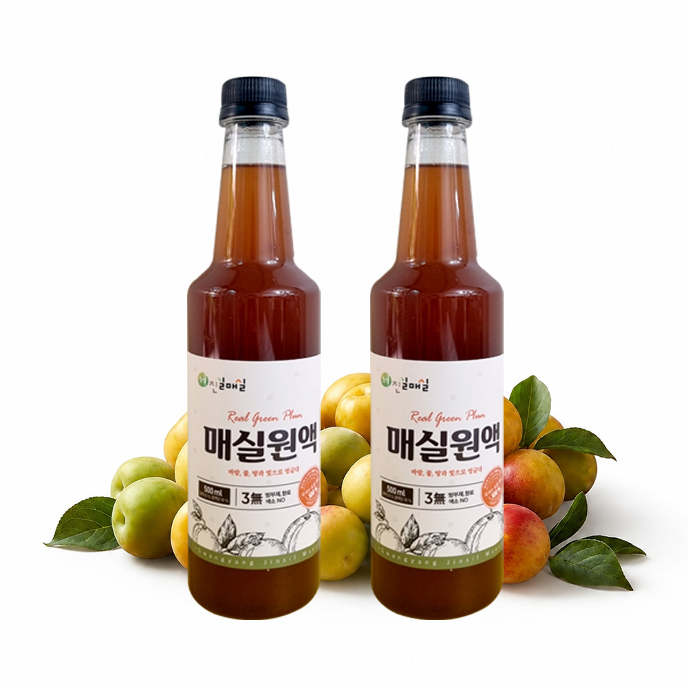 광양 황매실청 1000ml (500ml x 2개) 진실매실 국내산 매실원액 농가직송 매실액기스 jins 대표이미지 섬네일
