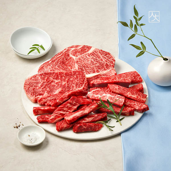1++등급 한우 구이 3종 투뿔 서초하누 선물세트 850g