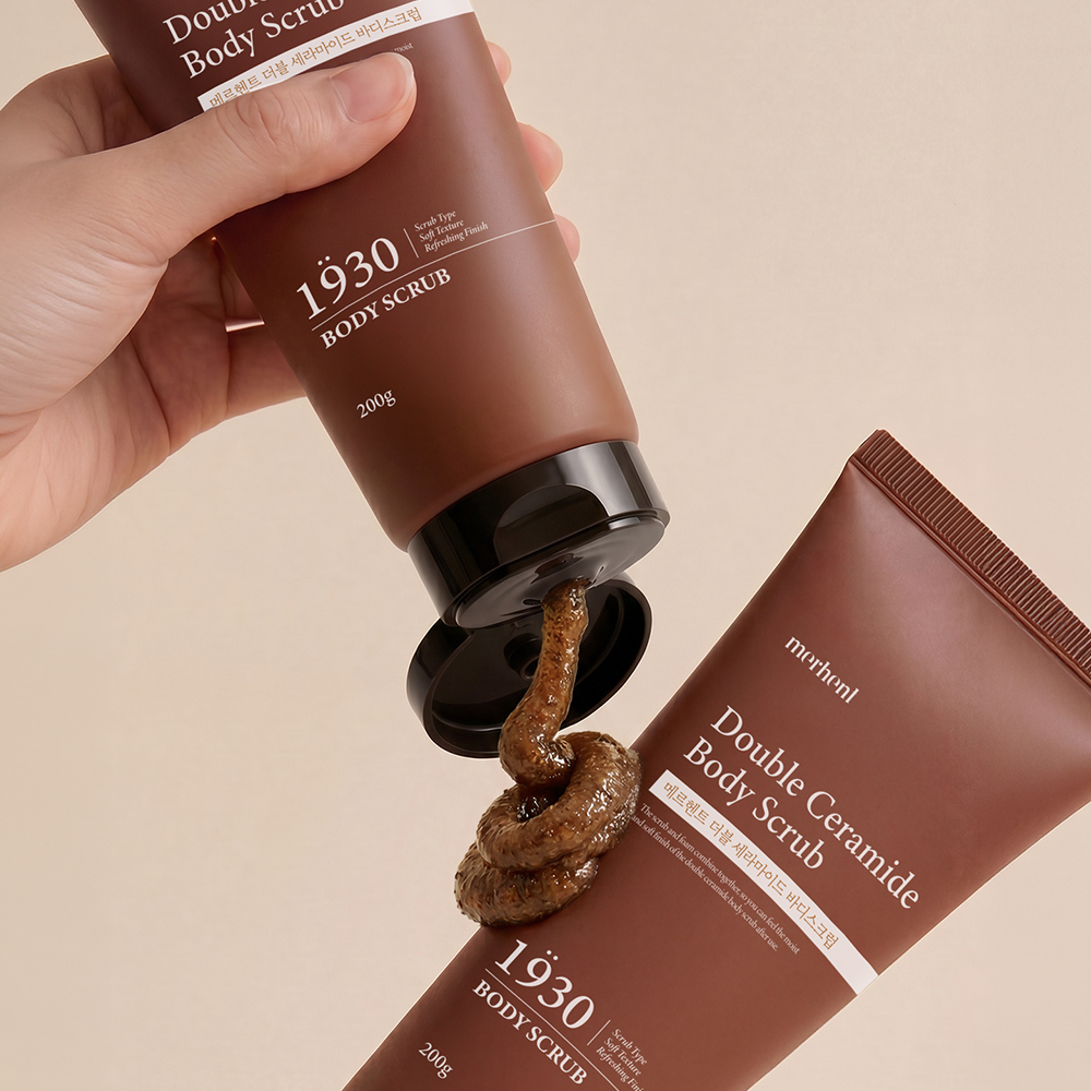 [2+1] 메르헨트 호두 세라마이드 대용량 바디스크럽 200g 저자극 각질제거 각질케어 보습 남자 여자