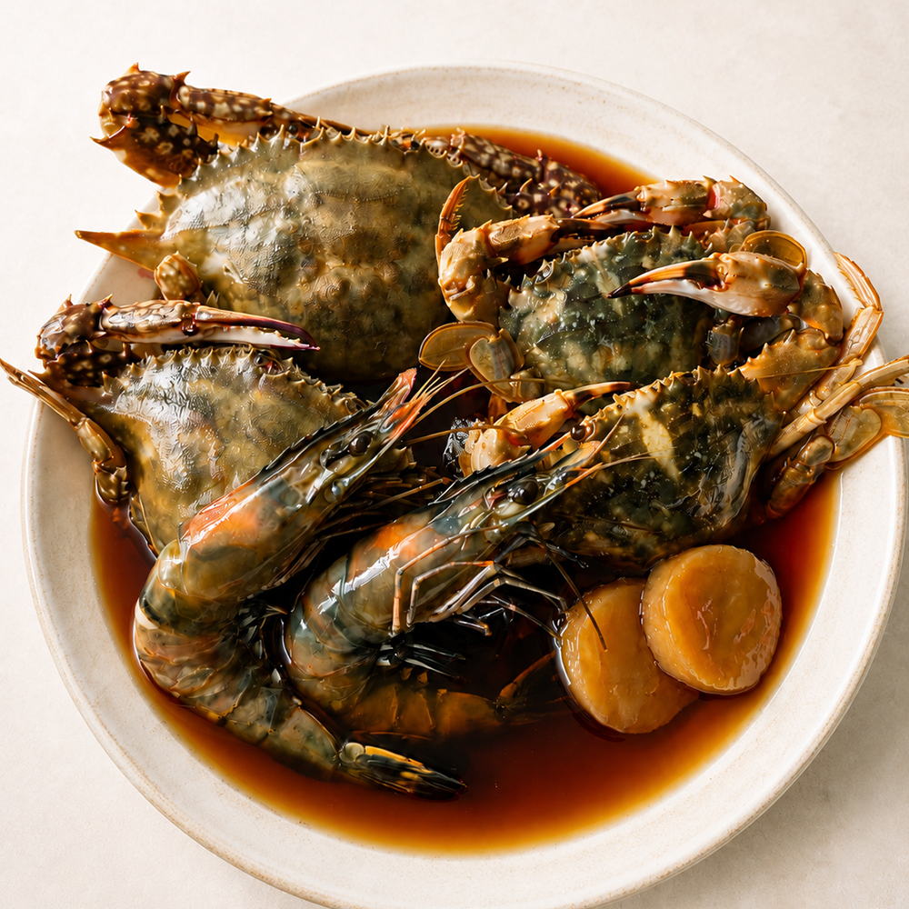 해랑재 프리미엄 모둠장(꽃게/돌게/블랙타이거/가리비) 2.5kg