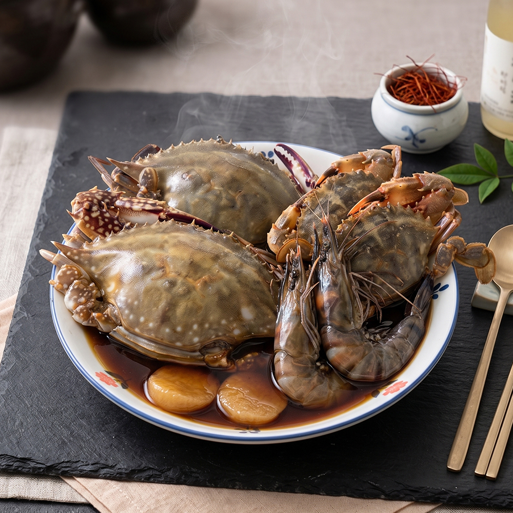 해랑재 프리미엄 모둠장(꽃게/돌게/블랙타이거/가리비) 2.5kg